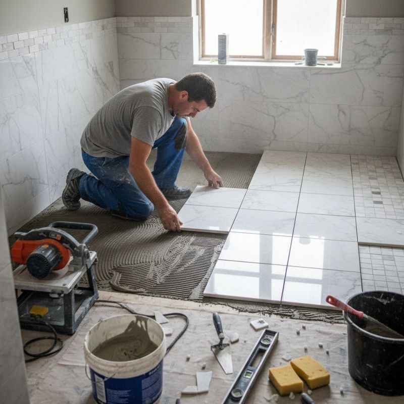Marble Tile Floor Installation in Wilmington, NC